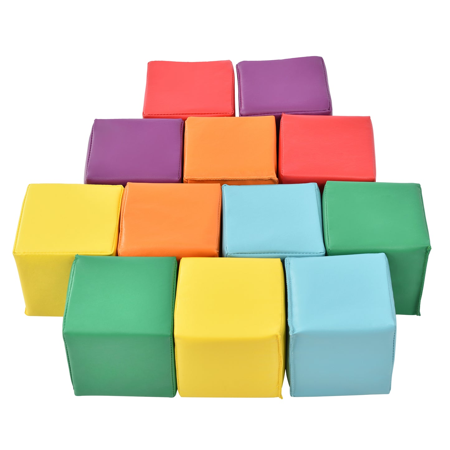 SoftZone Toddler Foam Block Playset, Soft Colorful Stacking Play Module Blocks Big Foam Shapes for Babies and Kids Building, Easy Clean Safe Indoor Active Play Structure