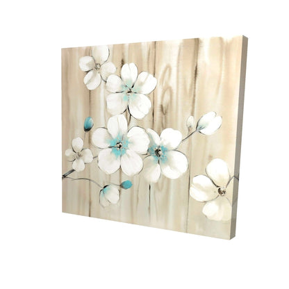 Cherry blossom in white - 12x12 Print on canvas