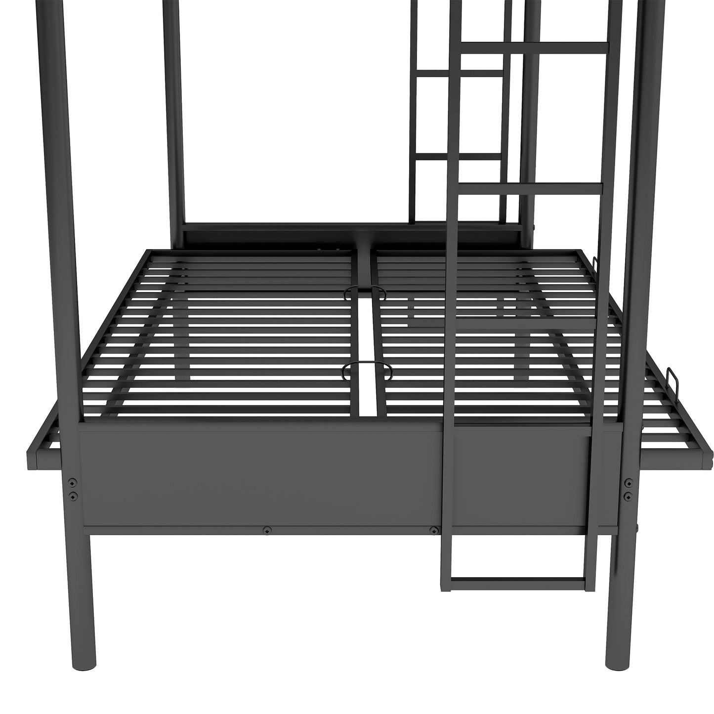 Twin over Full Metal Bunk Bed, Multi-Function,Black(OLD SKU:MF193079AAB)