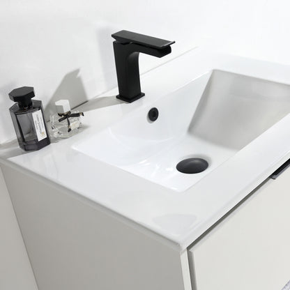 24 inches Floating Bathroom Vanity Combo with Integrated Single Sink and 1 Soft Close Drawer