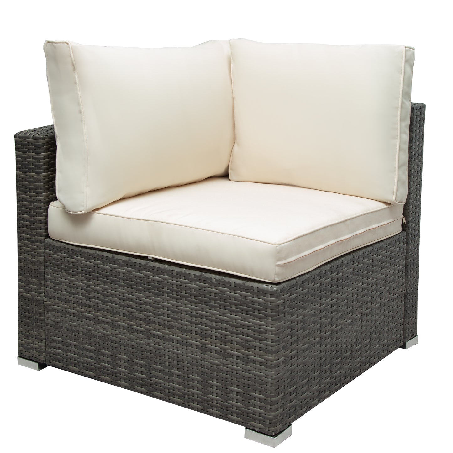 U_STYLE Patio Furniture Sets, 7-Piece Patio Wicker Sofa , Cushions, Chairs , a Loveseat , a Table and a Storage Box