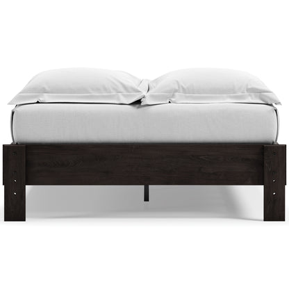 Ashley Piperton Black Contemporary Full Platform Bed EB5514-112