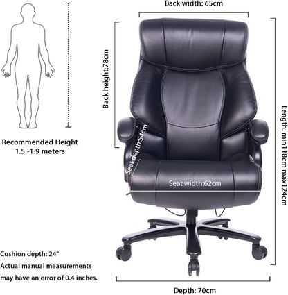 Vanbow.Office chair, ergonomic with armrest, adjustable height, heavy administrative chair.