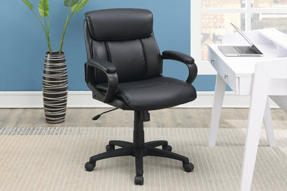 Classic Look Extra Padded Cushioned Relax 1pc Office Chair Home Work Relax Black Color