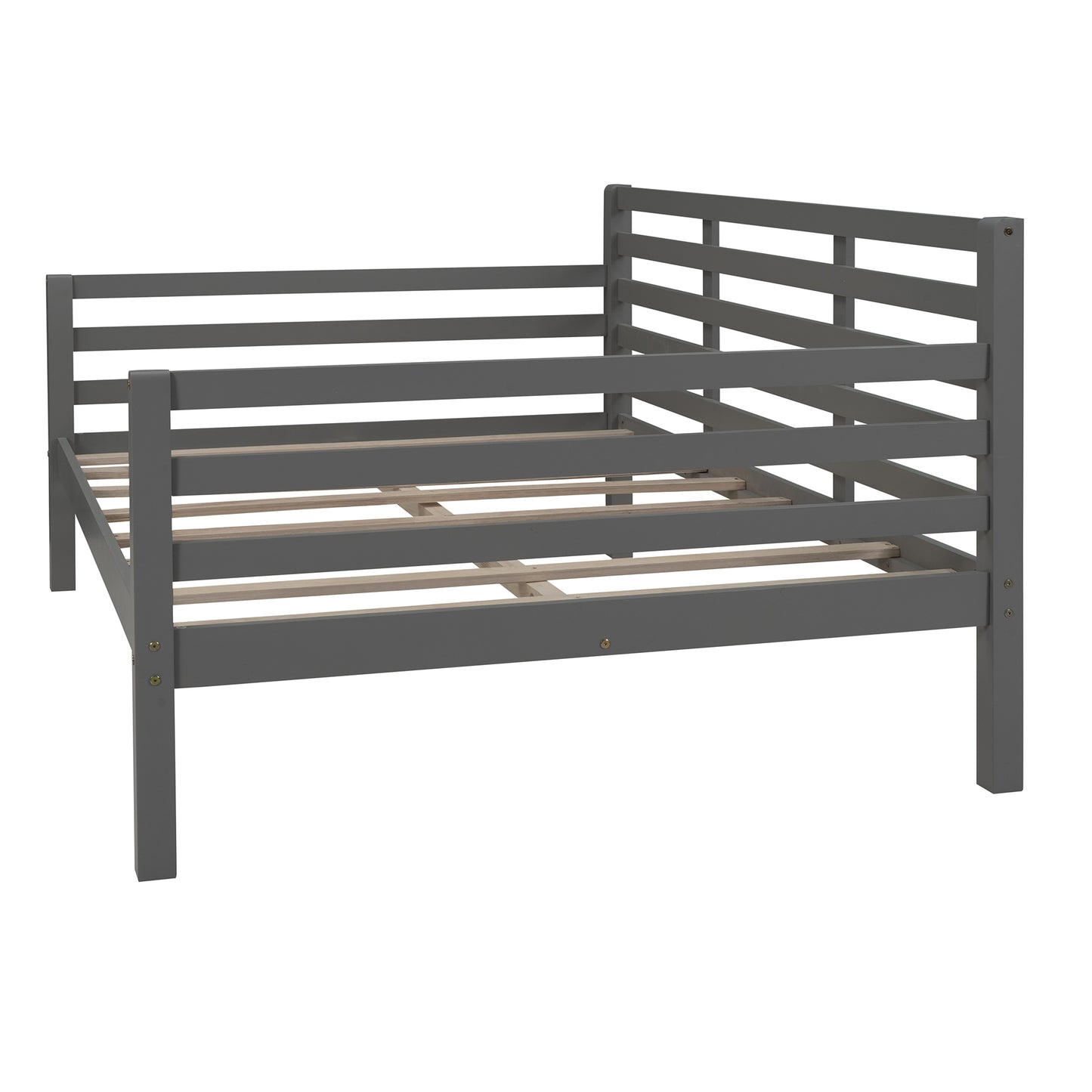 Wooden Full Size Daybed with Clean Lines, Gray