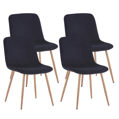 Dining Chair 4PCS（BLACK），Modern style，New technology，Suitable for restaurants, cafes, taverns, offices, living rooms, reception rooms.Simple structure, easy installation.