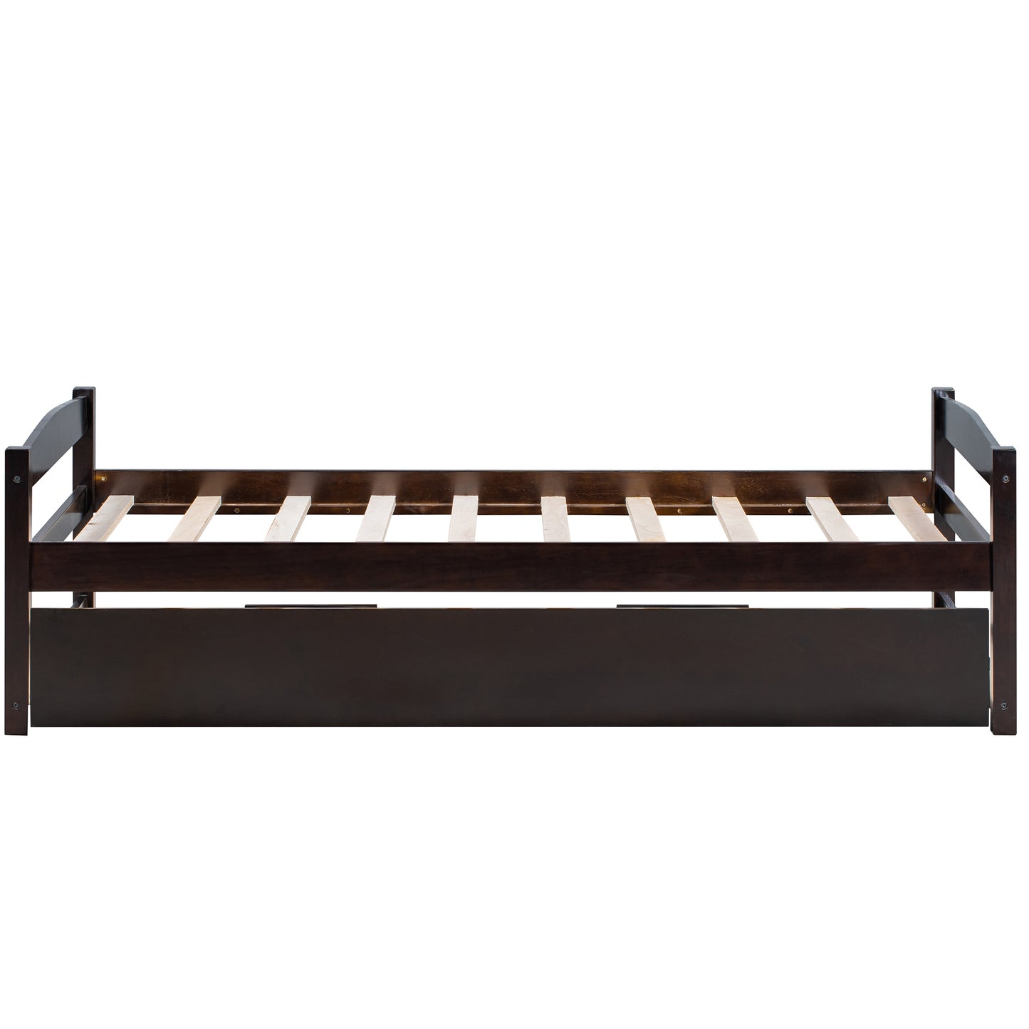 Wooden Daybed with Trundle, Twin Size Captain’s Bed, Espresso(New)