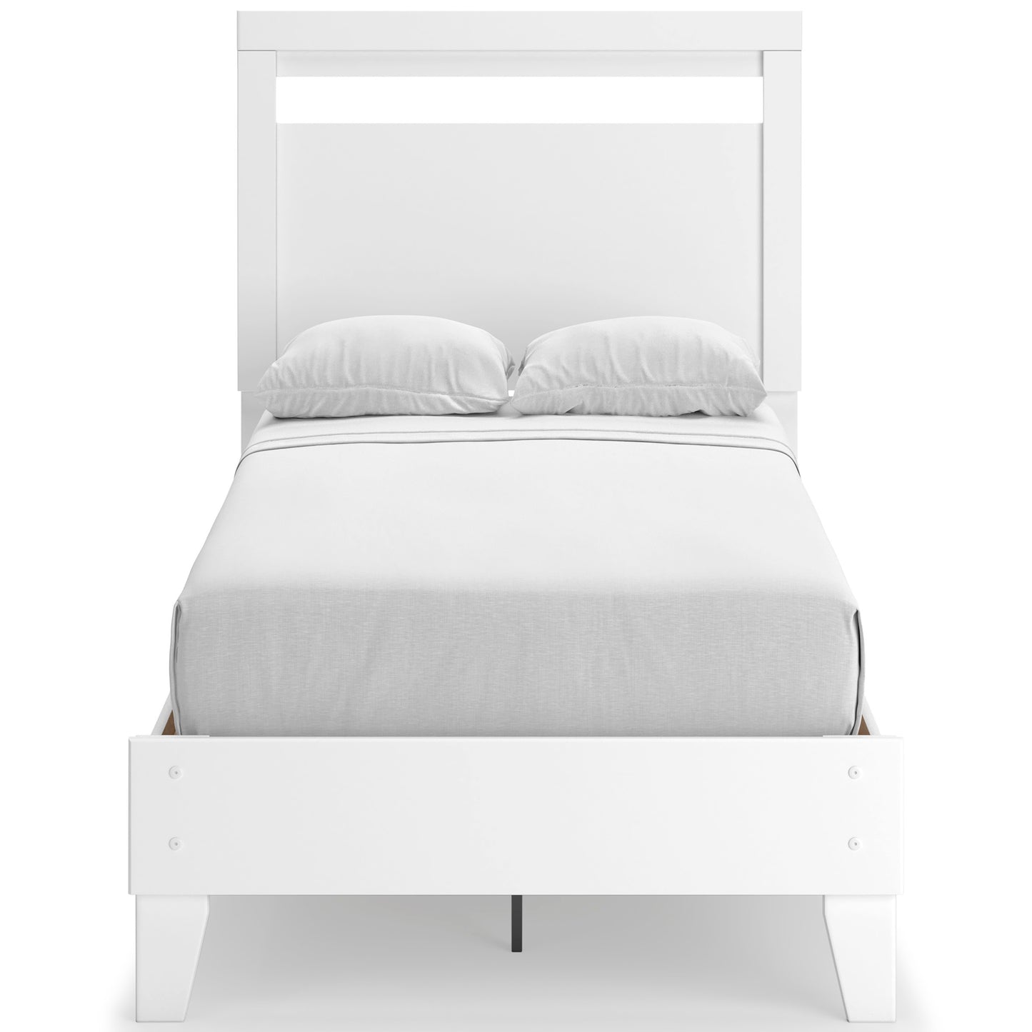 Ashley Flannia White Casual Twin Panel Bed EB3477B3