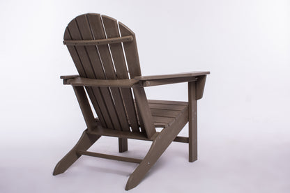 UM HDPE Resin Wood Adirondack Chair - Dark Brown