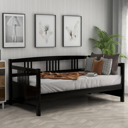 Modern Solid Wood Daybed, Multifunctional, Twin Size, Espresso (Previous SKU: WF191899AAP)