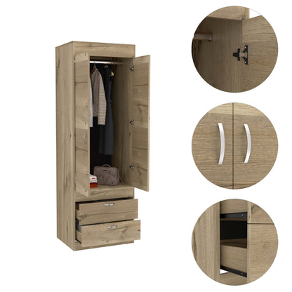 Willow Grove 2-Drawer Armoire Light Oak