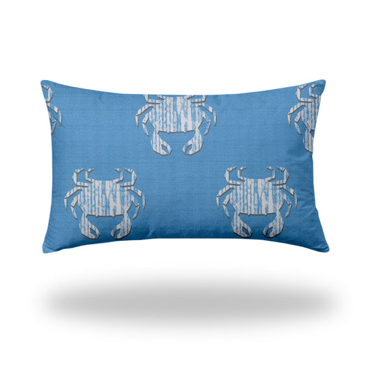 CRABBY Indoor/Outdoor Soft Royal Pillow, Envelope Cover with Insert, 16x26