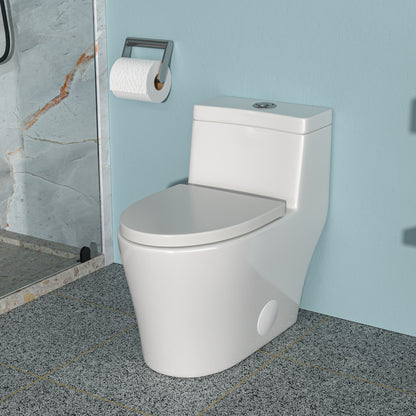 Ceramic One Piece Toilet,Dual Flush with Soft Clsoing Seat