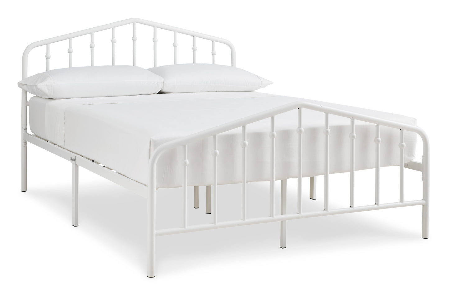 Ashley Trentlore White Contemporary Full Metal Bed B076-672