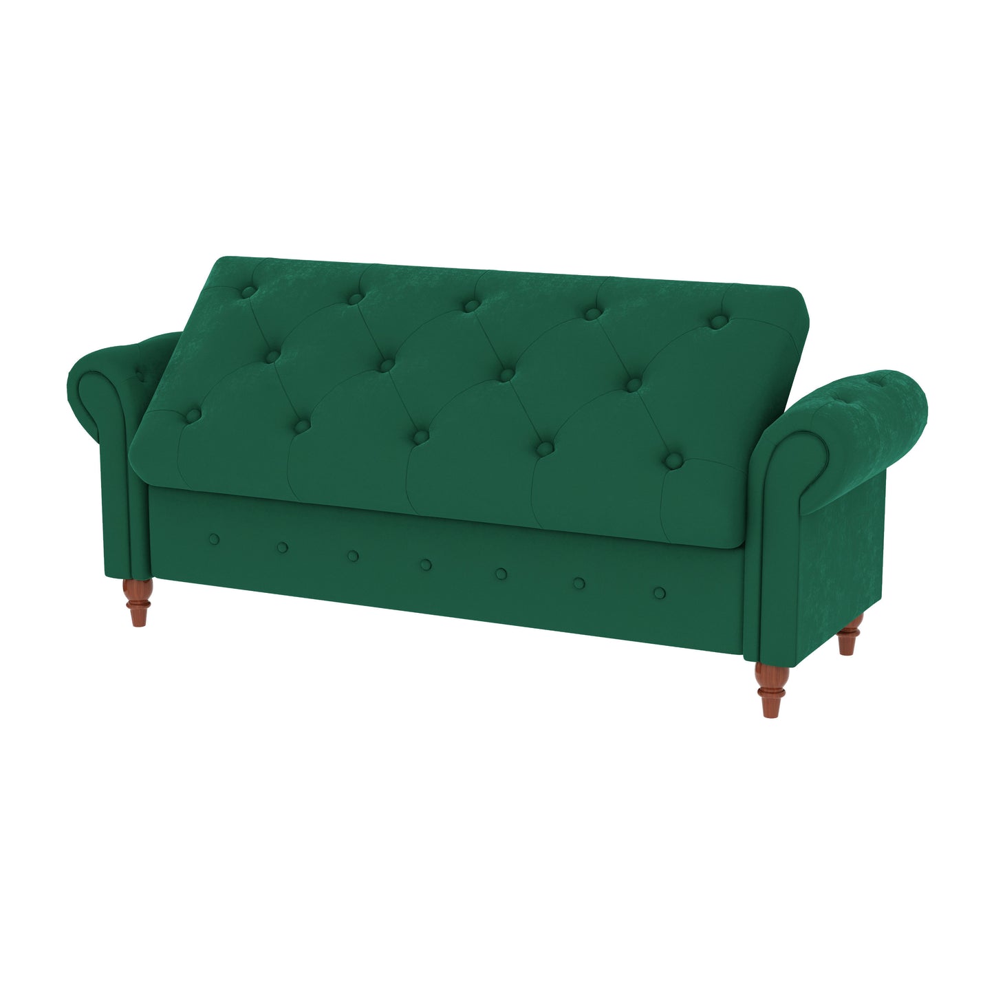 63" Bed Bench Green Velvet