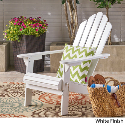 Outdoor foldable solid wood ADIRONDACK white chair