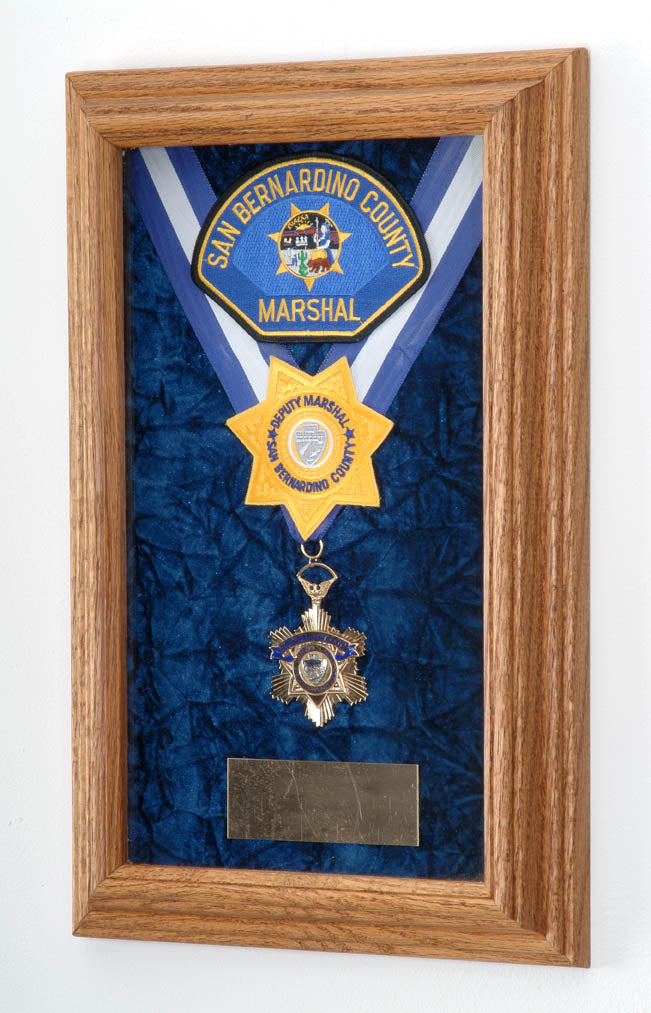 Single Medal Display Case, Wood Awards Display Case. by The Military Gift Store