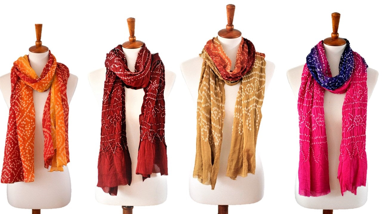 OMSutra Tie-dye designer fashion Silk Scarves by OMSutra