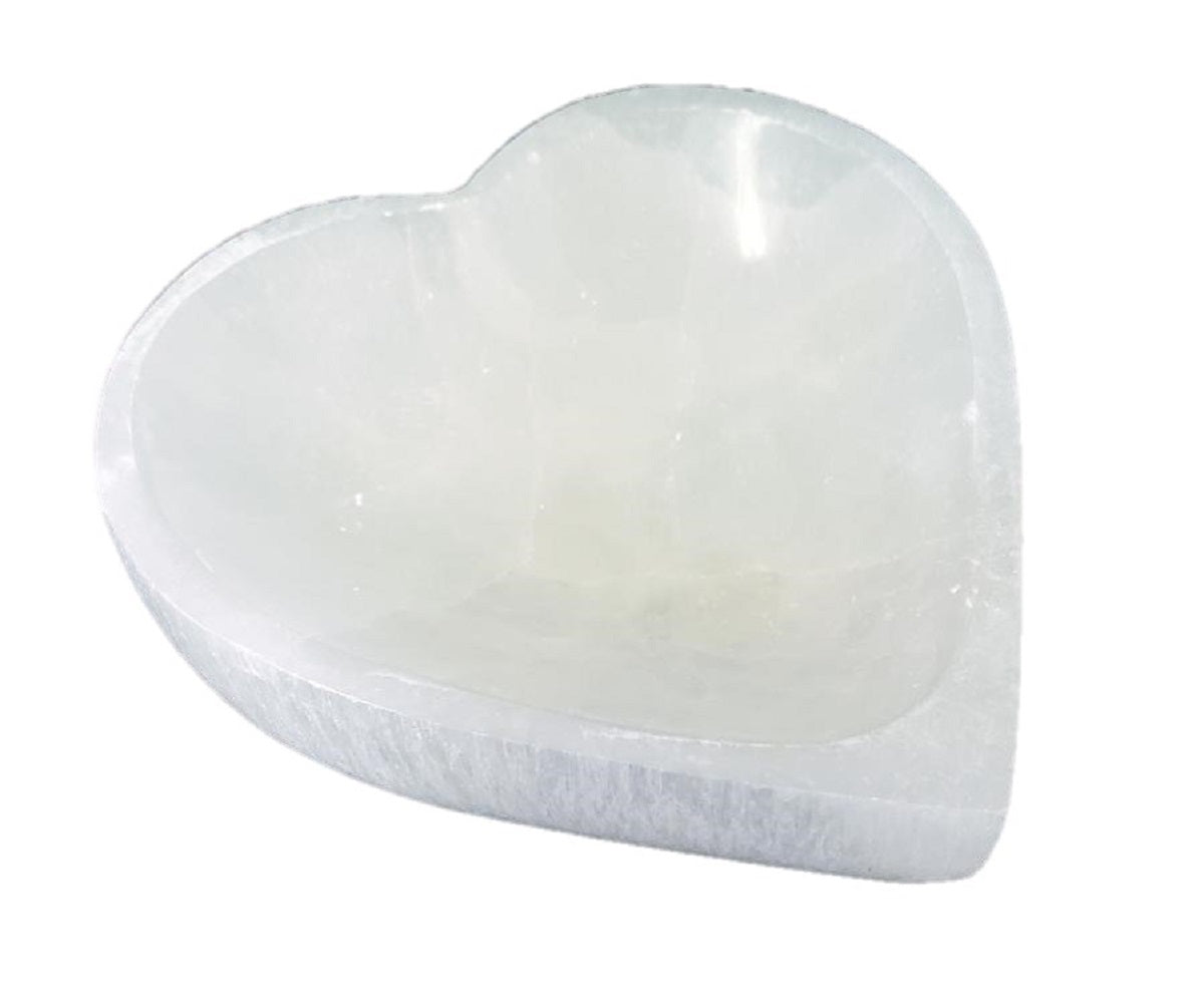 Selenite  Heart Bowl 4" by OMSutra