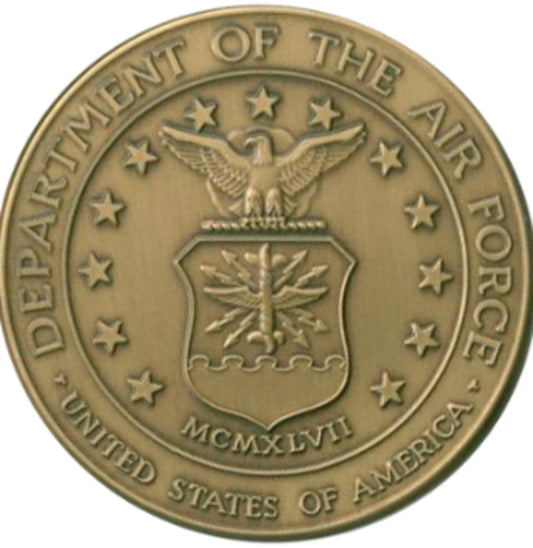 Air Force Service Medallion, Air Force Brass Medallion by The Military Gift Store