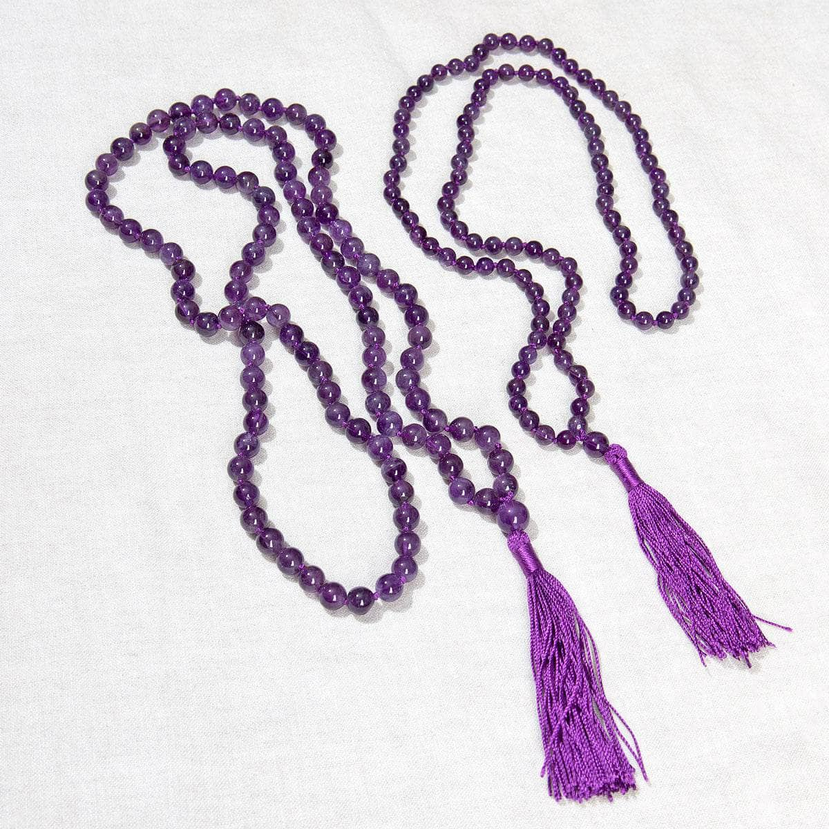 Amethyst Mala -High-Energy Gemstones by Tiny Rituals