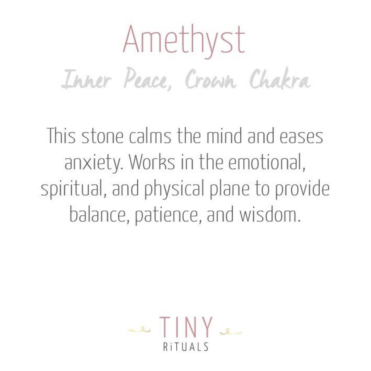Amethyst Stone Set by Tiny Rituals