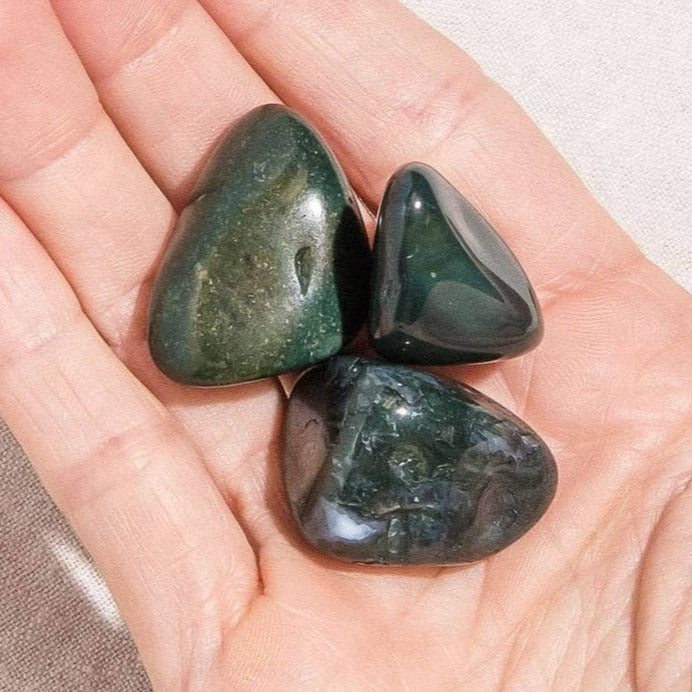 Moss Agate Stone Set by Tiny Rituals