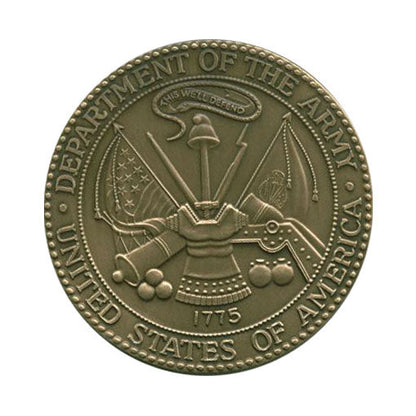 Army Service Medallion, Brass Army Medallion by The Military Gift Store