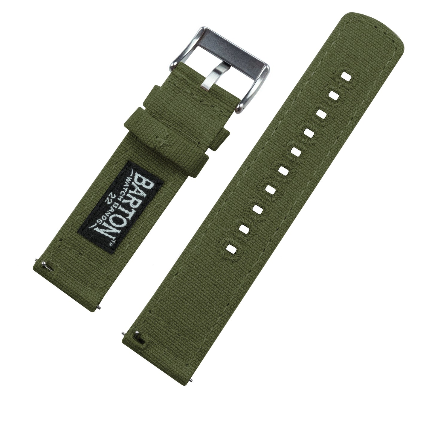 Samsung Galaxy Watch4 | Army Green Canvas by Barton Watch Bands