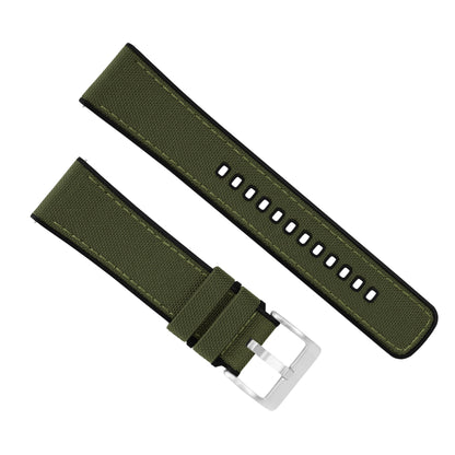 Samsung Galaxy Watch3 | Cordura Fabric & Silicone Hybrid | Army Green by Barton Watch Bands