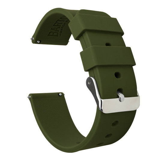 Samsung Galaxy Watch4 |  Silicone | Army Green by Barton Watch Bands