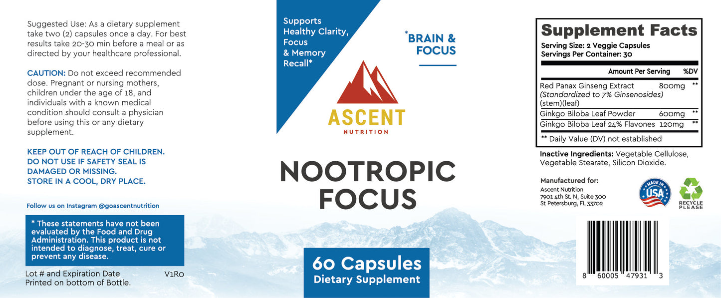 Nootropic Focus by Ascent Nutrition