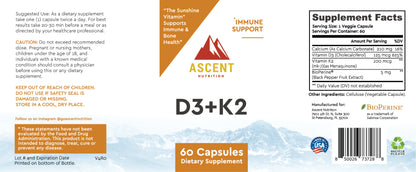 D3 + K2 by Ascent Nutrition