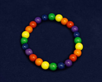 25 Rainbow Colored Beaded Bracelets by Fundraising For A Cause