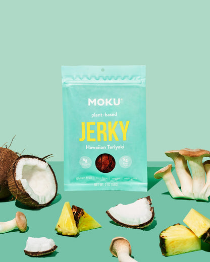 Hawaiian Teriyaki Mushroom Jerky by Moku Foods