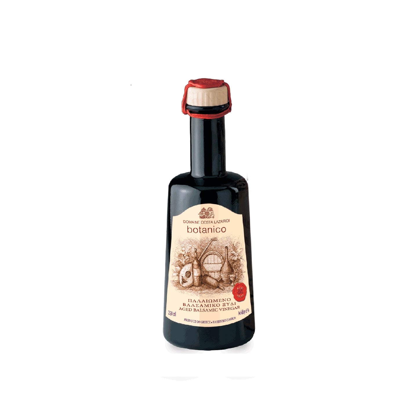 Organic Botanico Balsamic Vinegar - Aged 6 Years in Oak Barrels for Complex Aromas and Flavors - High in Antioxidants and Polyphenols for Improved Health and Well-Being,  8.45 fl oz by Alpha Omega Imports