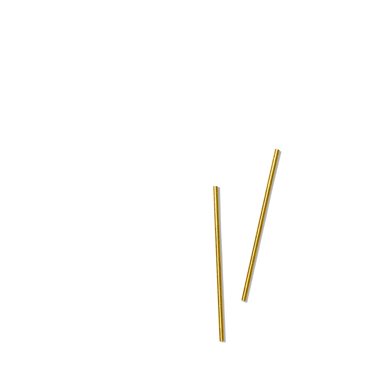 Metallic Gold Paper Straws (25 per pack) by Coterie