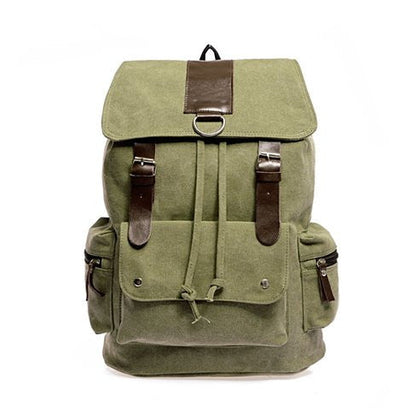 Back To Campus Canvas Backpack In 4 Colors by VistaShops