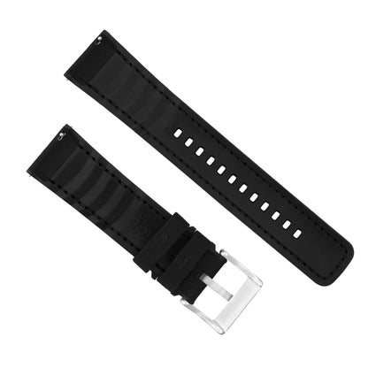 Samsung Galaxy Watch | Cordura Fabric & Silicone Hybrid | Black by Barton Watch Bands