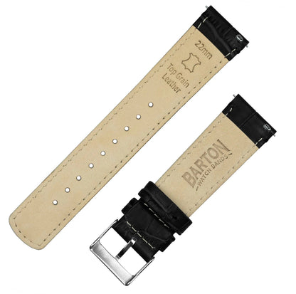 Huwawei Watch | Black Alligator Grain Leather by Barton Watch Bands