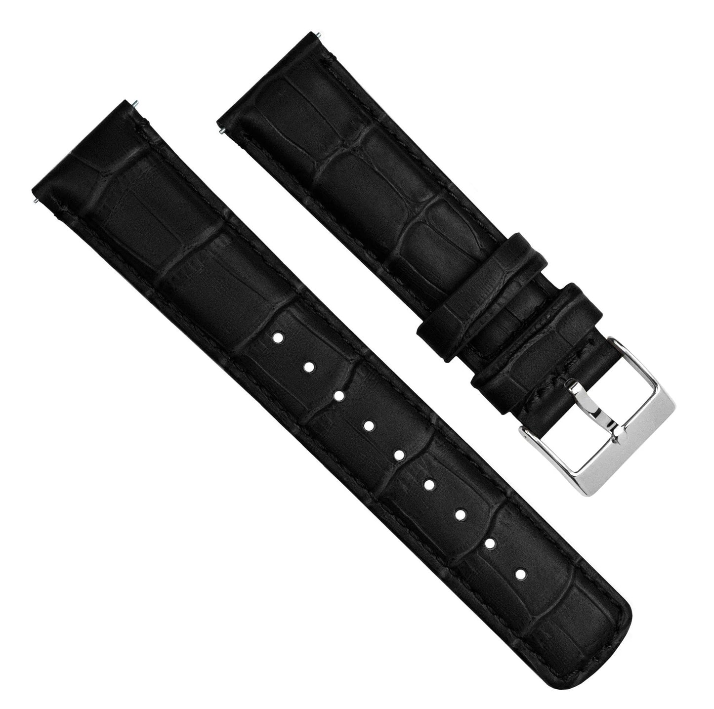 Huwawei Watch | Black Alligator Grain Leather by Barton Watch Bands