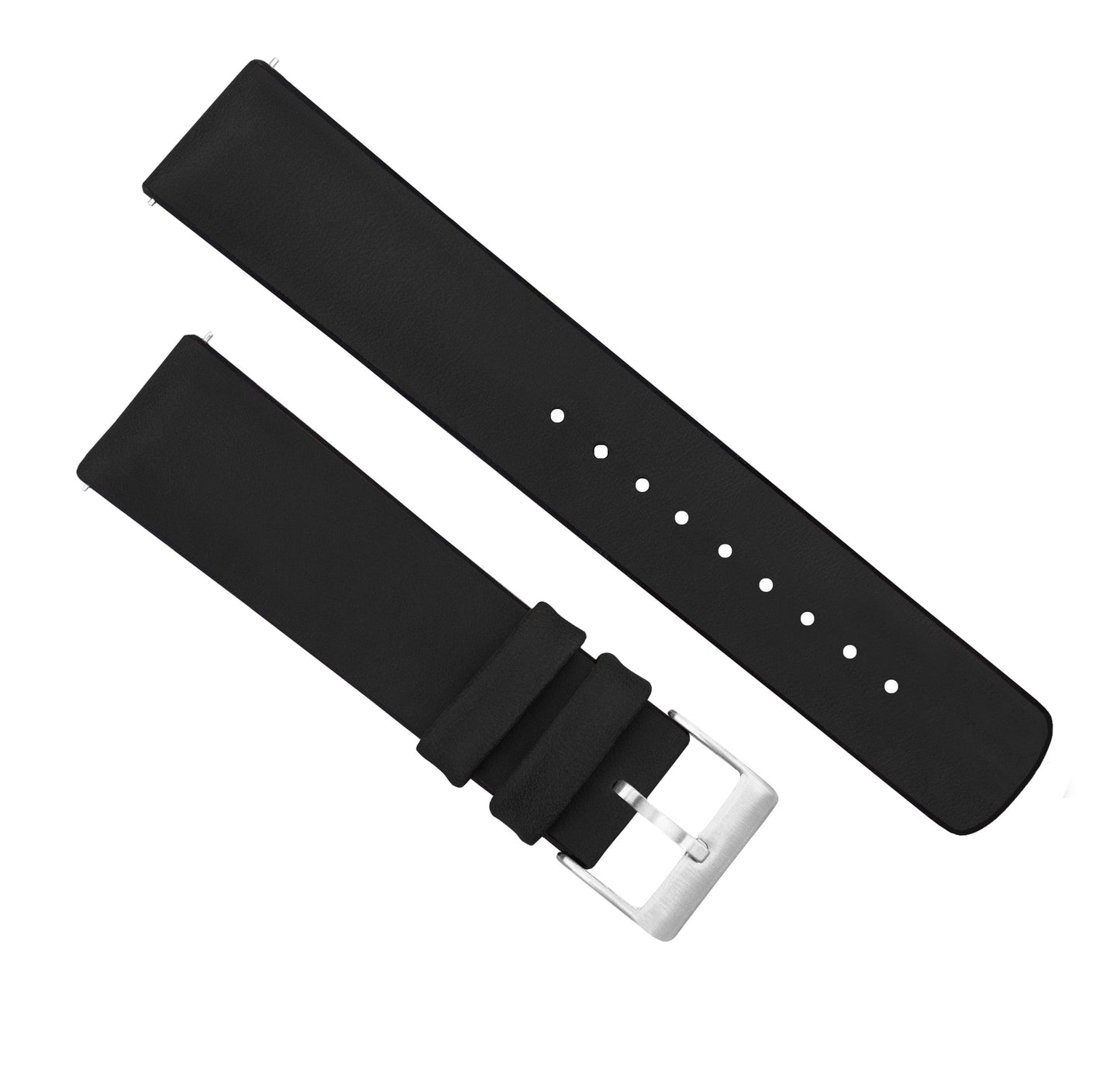 Samsung Galaxy Watch3 | Leather and Rubber Hybrid | Black by Barton Watch Bands