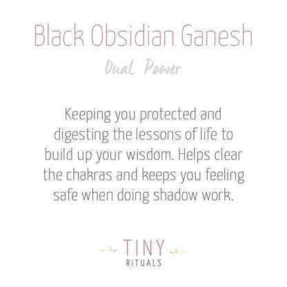 Black Obsidian Ganesh by Tiny Rituals