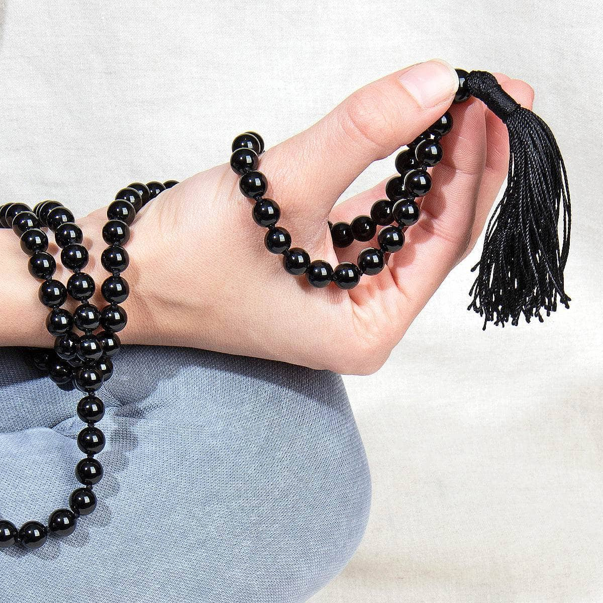 Black Onyx Mala - High-Energy Gemstones by Tiny Rituals