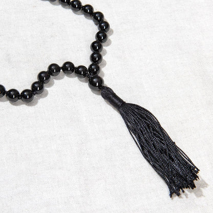 Black Onyx Mala - High-Energy Gemstones by Tiny Rituals