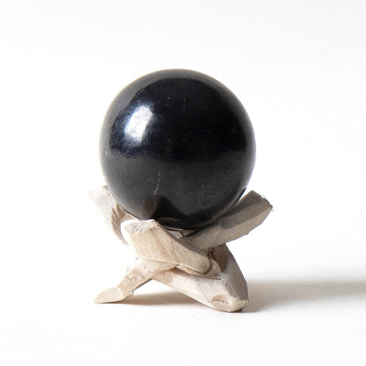 Black Tourmaline Sphere with Tripod by Tiny Rituals