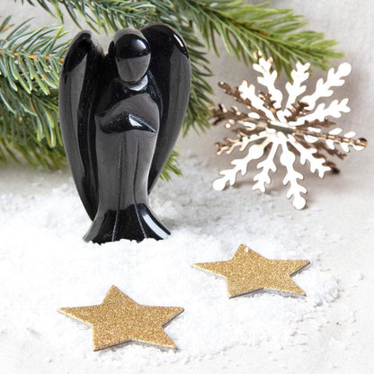 Black Obsidian Angel by Tiny Rituals