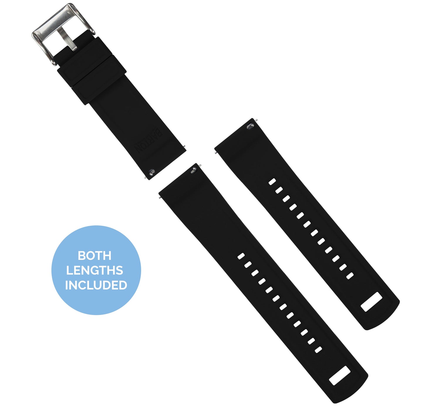 Samsung Galaxy Watch3 | Elite Silicone | Black by Barton Watch Bands