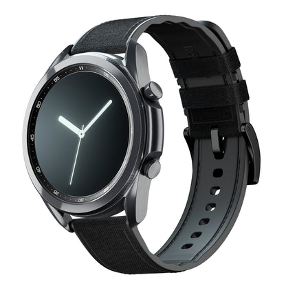 Samsung Galaxy Watch3 | Cordura Fabric & Silicone Hybrid | Black by Barton Watch Bands