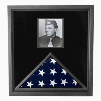 Photo Flag and Medal Display Case, Flag and Photo Frame. by The Military Gift Store